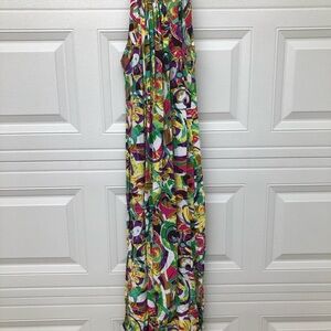 Let’s Cruise Blue Water Maxi Dress XL Colorful Comfortable